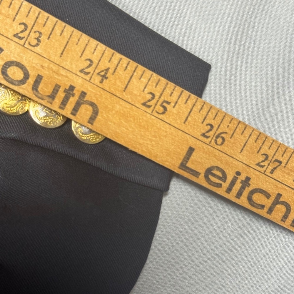Jos A Bank Signature Collection Navy Blue 100% Wool Blazer Gold Buttons 54 Reg - Picture 10 of 11